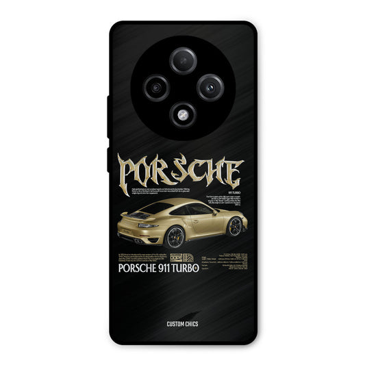 Golden Porsche Oppo F27 Pro Plus 5G Mobile Back Cover - Car&Bike PrintShield Case