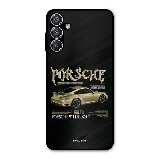 Golden Porsche Samsung Galaxy M15 Mobile Back Cover - Car&Bike PrintShield Case