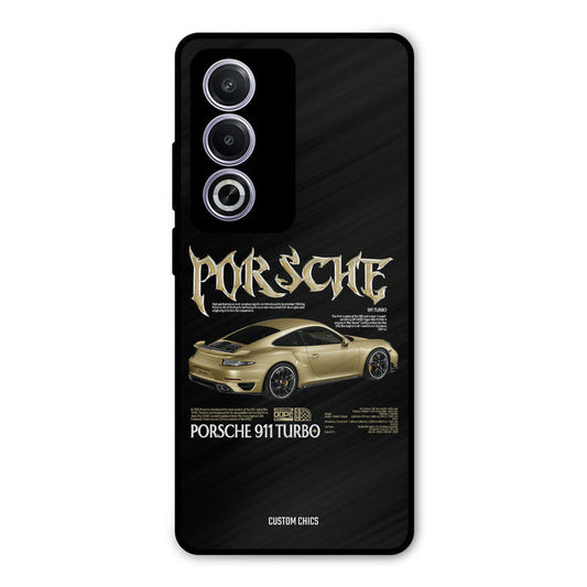 Golden Porsche Oppo K12x Mobile Back Cover - Car&Bike PrintShield Case
