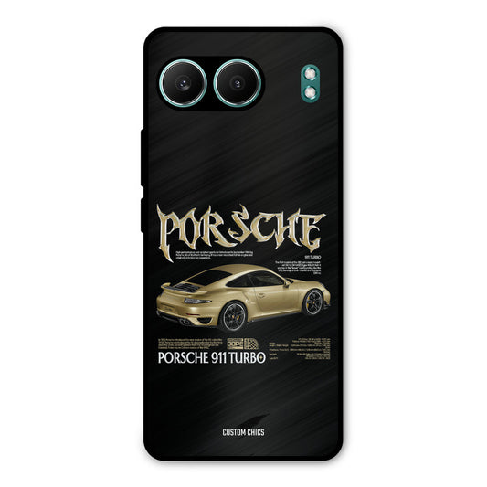 Golden Porsche OnePlus Nord 4 Mobile Back Cover - Car&Bike PrintShield Case