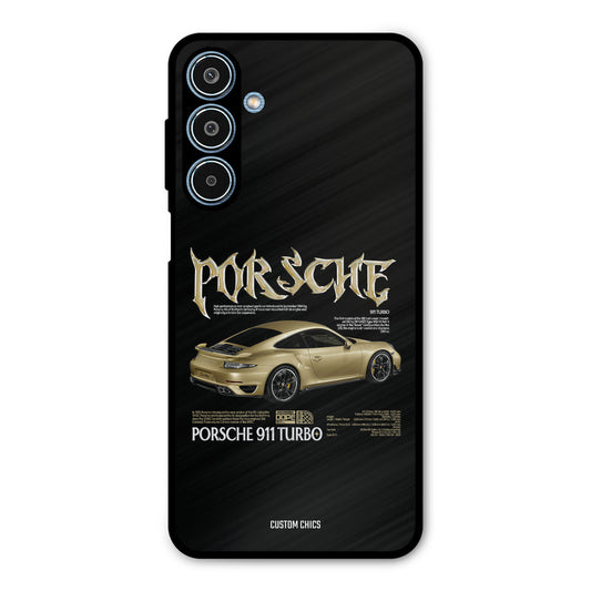 Golden Porsche Samsung Galaxy M35 5G Mobile Back Cover - Car&Bike PrintShield Case