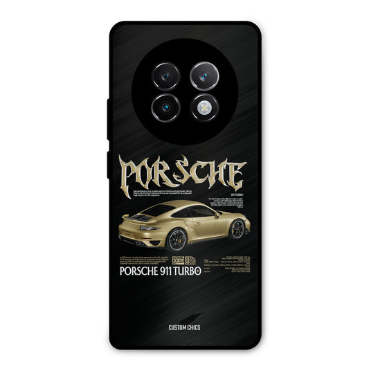 Golden Porsche Realme 13 Plus Mobile Back Cover - Car&Bike PrintShield Case