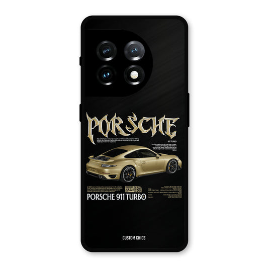 Golden Porsche OnePlus 11 Mobile Back Cover - Car&Bike PrintShield Case
