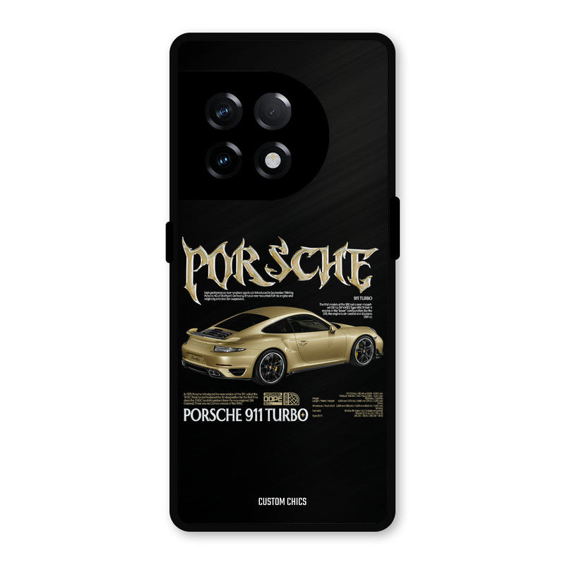 Golden Porsche OnePlus 11R Mobile Back Cover - Car&Bike PrintShield Case