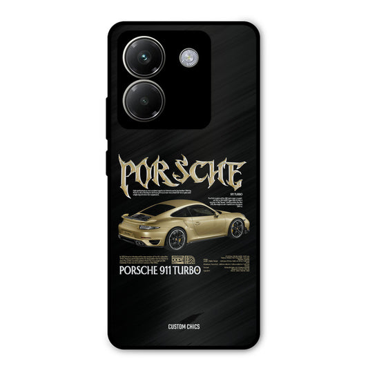 Golden Porsche Poco M7 Pro Mobile Back Cover - Car&Bike PrintShield Case