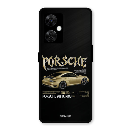 Golden Porsche OnePlus Nord CE 3 Lite Mobile Back Cover - Car&Bike PrintShield Case
