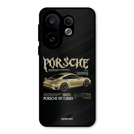Golden Porsche Vivo X200 FE Mobile Back Cover - Car&Bike PrintShield Case