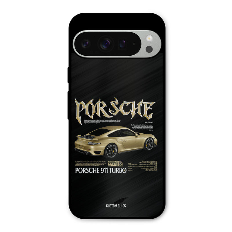 Golden Porsche Google Pixel 9 Pro XL Mobile Back Cover - Car&Bike PrintShield Case