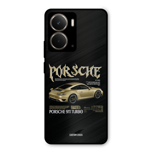 Golden Porsche Realme P3 Mobile Back Cover - Car&Bike PrintShield Case