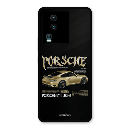 Golden Porsche IQOO Neo 7 Mobile Back Cover - Car&Bike PrintShield Case
