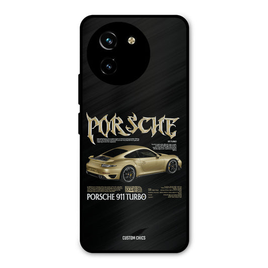 Golden Porsche Vivo Y200i Mobile Back Cover - Car&Bike PrintShield Case