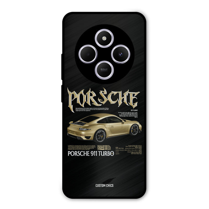 Golden Porsche Poco M7 Mobile Back Cover - Car&Bike PrintShield Case