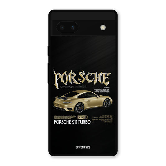 Golden Porsche Google Pixel 6a Mobile Back Cover - Car&Bike PrintShield Case