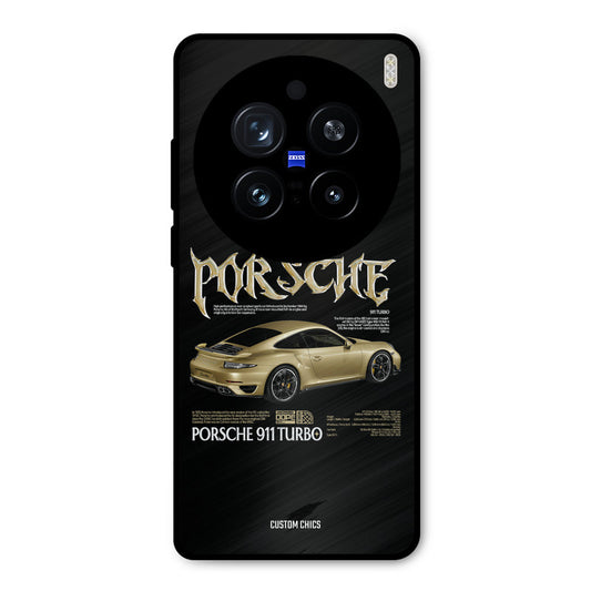 Golden Porsche Vivo X200 Pro Mobile Back Cover - Car&Bike PrintShield Case