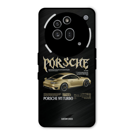 Golden Porsche Nothing Phone 3A Pro Mobile Back Cover - Car&Bike PrintShield Case