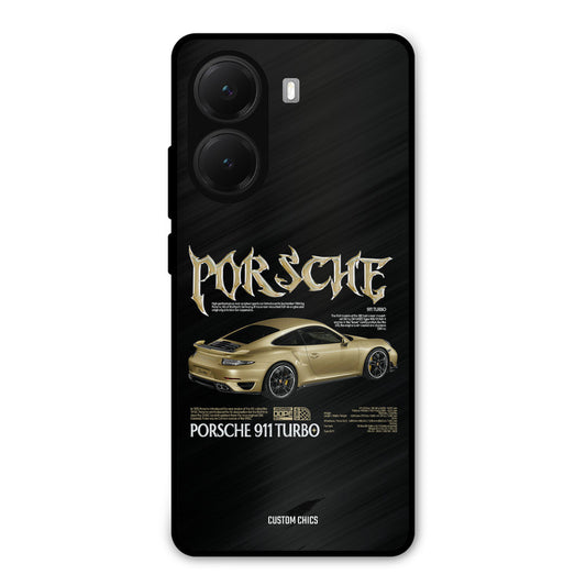 Golden Porsche Poco X7 Pro Mobile Back Cover - Car&Bike PrintShield Case