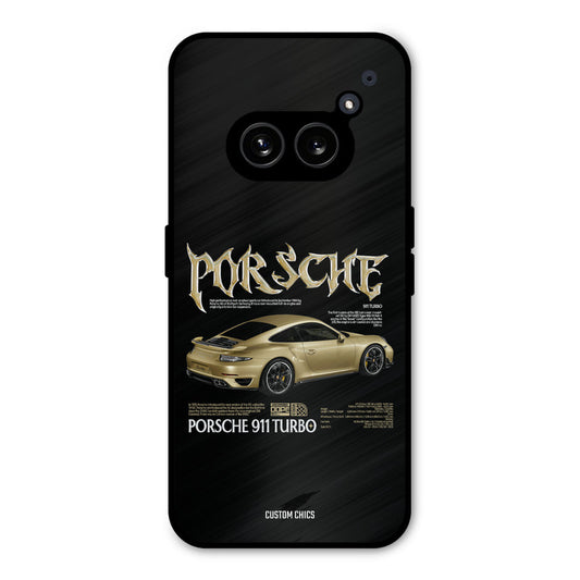 Golden Porsche Nothing Phone 2a Mobile Back Cover - Car&Bike PrintShield Case