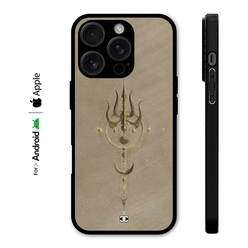 Golden Trishul Case – Premium PrintShield Mobile Cover