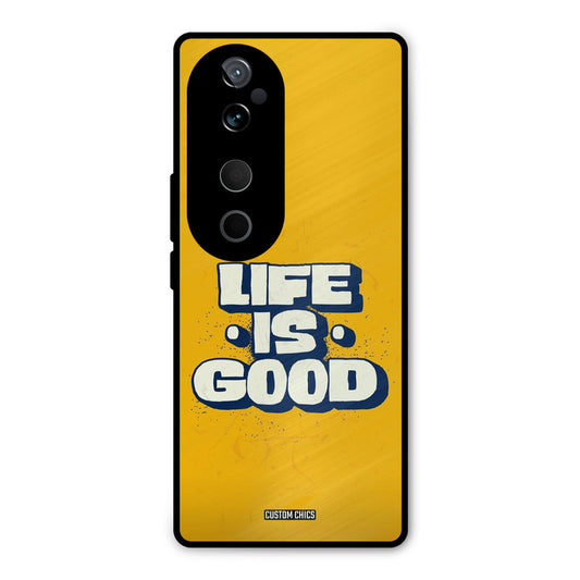 Good Life Vivo V40 Mobile Back Cover - Typography PrintShield Case