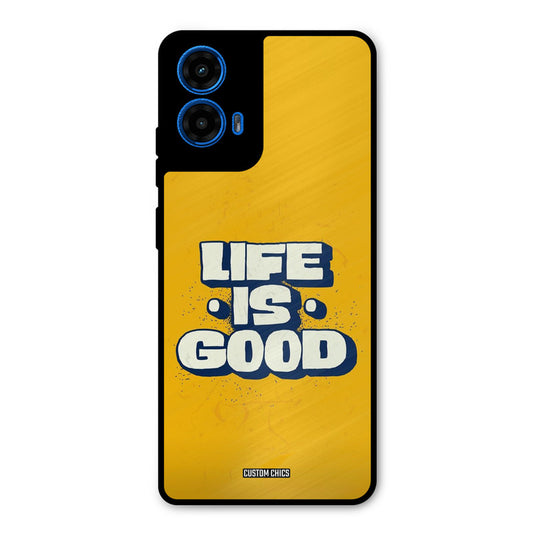 Good Life Moto G45 Mobile Back Cover - Typography PrintShield Case