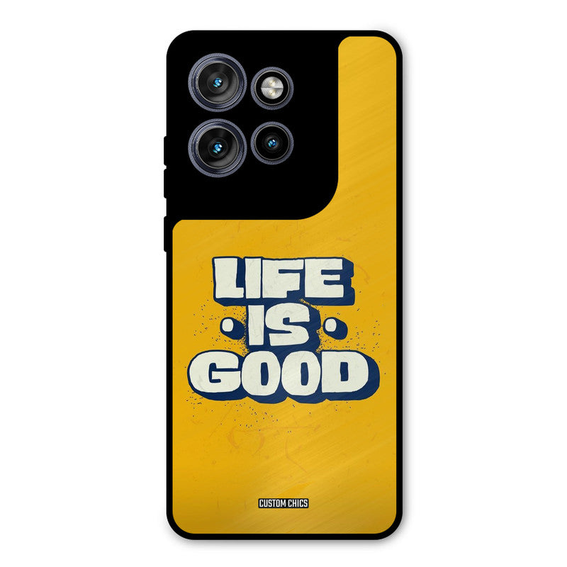 Good Life Motorola Edge 50 Neo Mobile Back Cover - Typography PrintShield Case