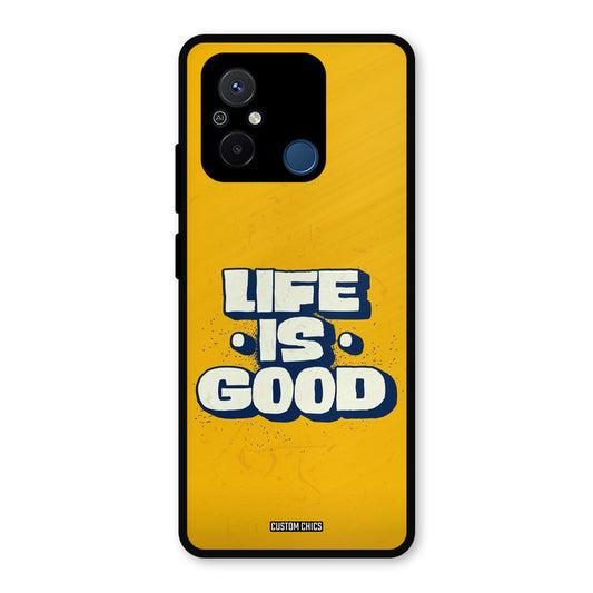 Good Life Redmi 12c Mobile Back Cover - Typography PrintShield Case
