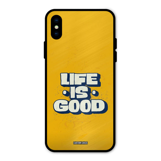 Good Life iPhone X Mobile Back Cover - Typography PrintShield Case