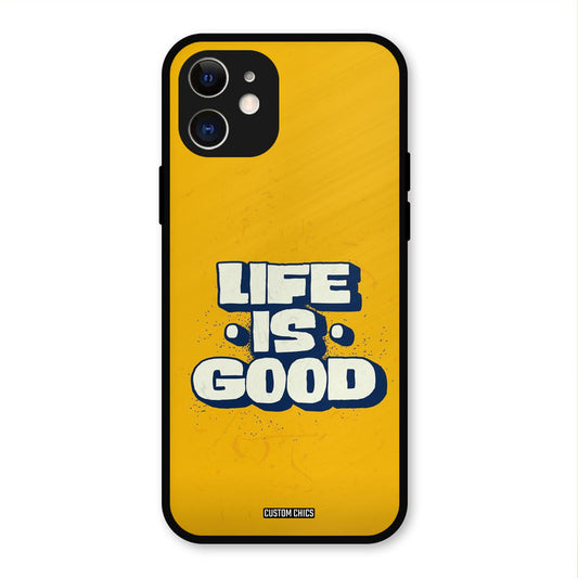 Good Life iPhone 12 Mobile Back Cover - Typography PrintShield Case