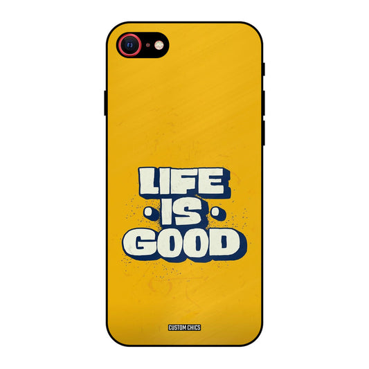 Good Life iPhone SE 2020 Mobile Back Cover - Typography PrintShield Case