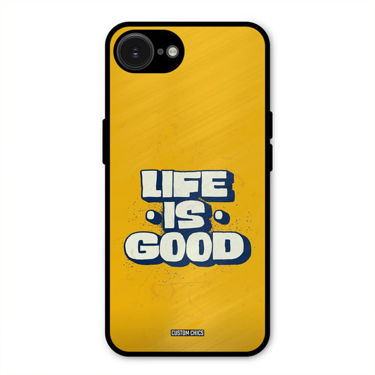 Good Life iPhone 16e Mobile Back Cover - Typography PrintShield Case