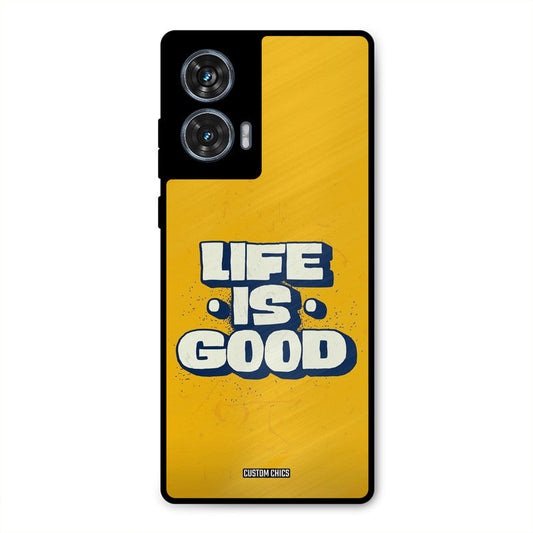 Good Life Moto G96 Mobile Back Cover - Typography PrintShield Case