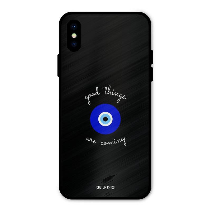 Good Things Coming iPhone X Mobile Back Cover - Aesthetic PrintShield Case