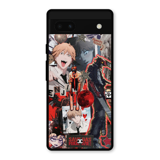 Denji Thoughts Google Pixel 6a Mobile Back Cover - Anime PrintShield Case