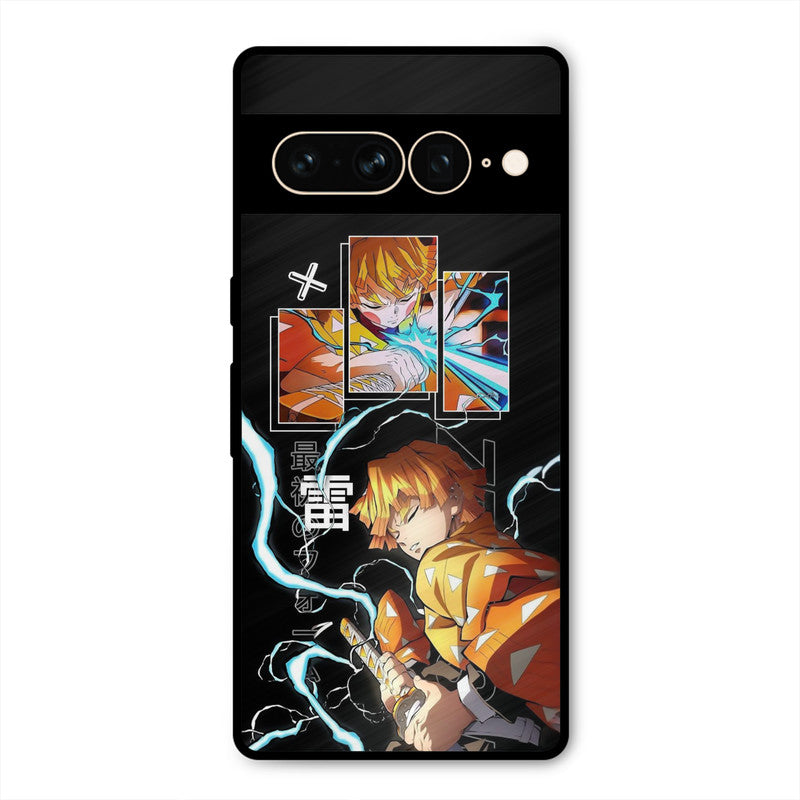 Aggressive Zenitsu Google Pixel 7 Pro Mobile Back Cover - Anime PrintShield Case