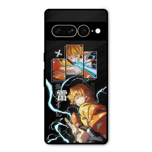 Aggressive Zenitsu Google Pixel 7 Pro Mobile Back Cover - Anime PrintShield Case