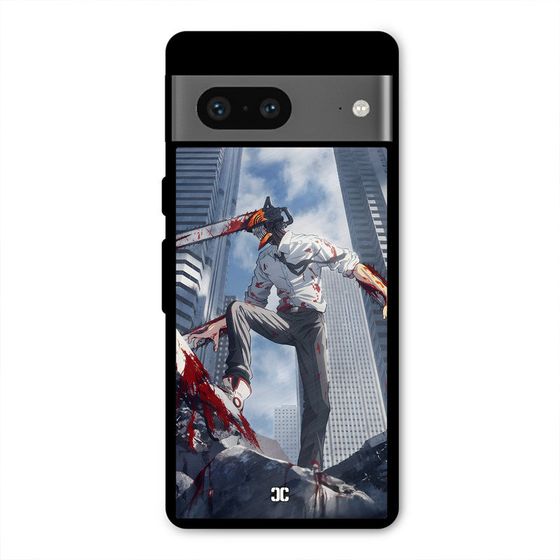 Denji Fighting Google Pixel 7 Mobile Back Cover - Anime PrintShield Case