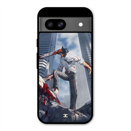 Denji Fighting Google Pixel 8a Mobile Back Cover - Anime PrintShield Case