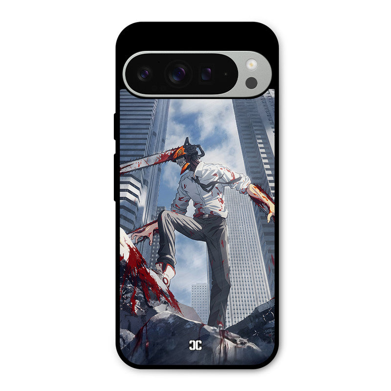 Denji Fighting Google Pixel 9 Pro XL Mobile Back Cover - Anime PrintShield Case