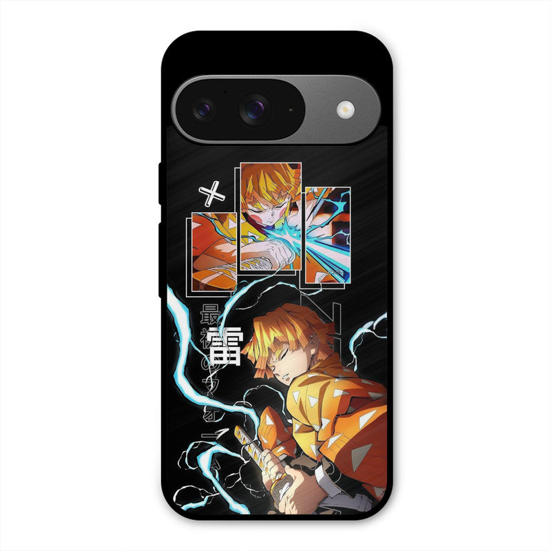 Aggressive Zenitsu Google Pixel 9 Mobile Back Cover - Anime PrintShield Case