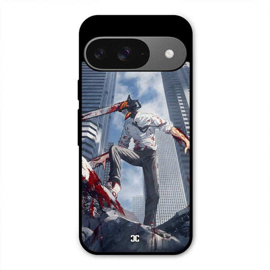 Denji Fighting Google Pixel 9 Mobile Back Cover - Anime PrintShield Case