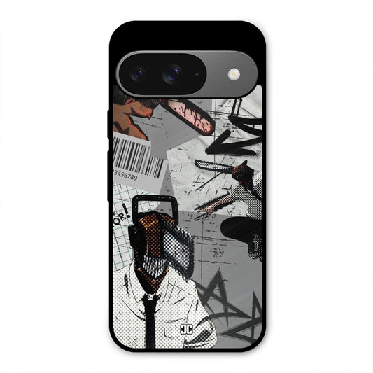 Denji Rage Google Pixel 9 Mobile Back Cover - Anime PrintShield Case