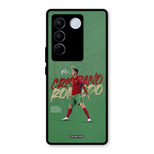 Green CR7 Star Vivo V27 Pro Mobile Back Cover - Sports PrintShield Case