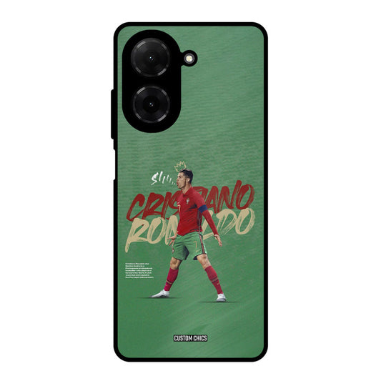 Green CR7 Star Poco C71 Mobile Back Cover - Sports PrintShield Case