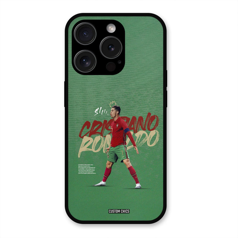 Green CR7 Star  iPhone 15 Pro Mobile Back Cover - Sports PrintShield Case