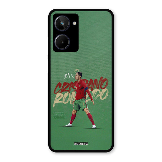 Green CR7 Star Realme 10 Mobile Back Cover - Sports PrintShield Case