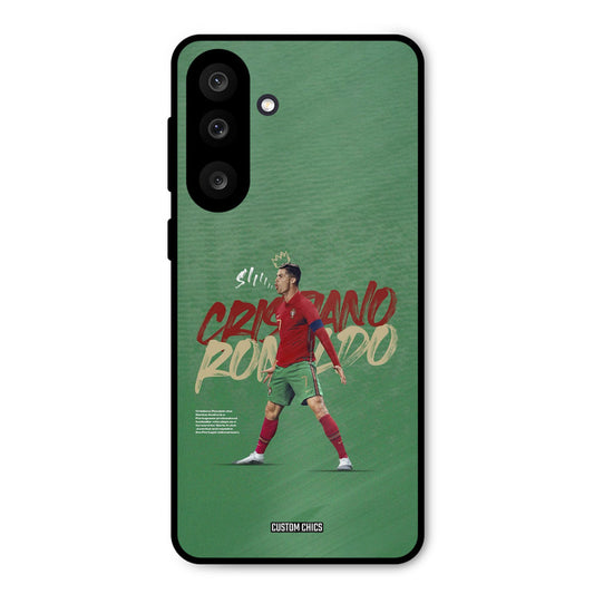 Green CR7 Star Samsung Galaxy M56 Mobile Back Cover - Sports PrintShield Case