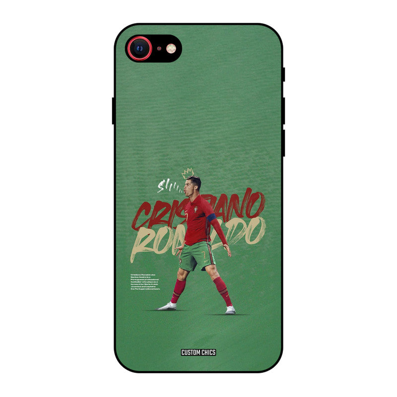 Green CR7 Star iPhone SE 2020 Mobile Back Cover - Sports PrintShield Case