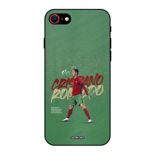 Green CR7 Star iPhone SE 2020 Mobile Back Cover - Sports PrintShield Case