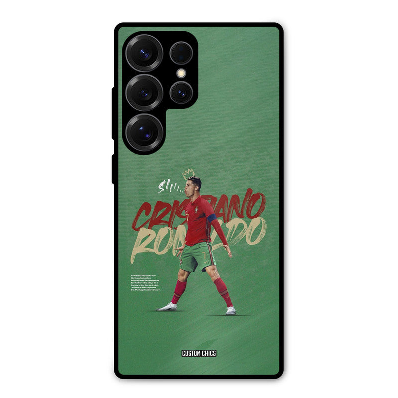 Green CR7 Star Samsung Galaxy S25 Ultra Mobile Back Cover - Sports PrintShield Case