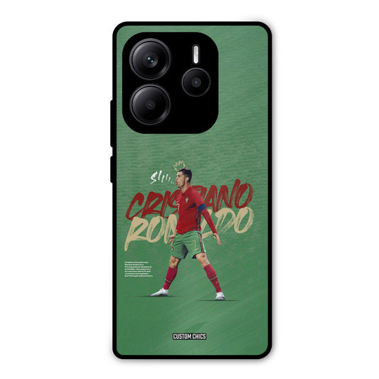 Green CR7 Star Redmi Note 14 Mobile Back Cover - Sports PrintShield Case